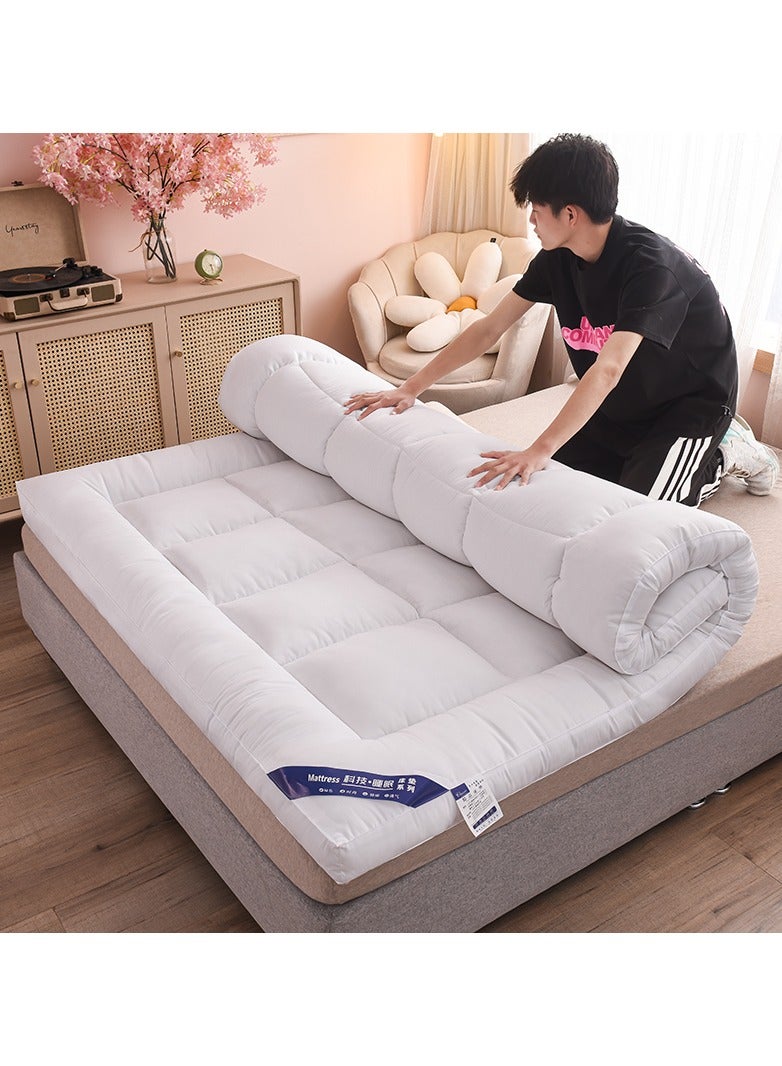 Full Mattress Pad / Cotton Quilted Fitted Cooling Mattress Topper with Soft Snow Down Alternative Fill, Breathable Mattress Protector