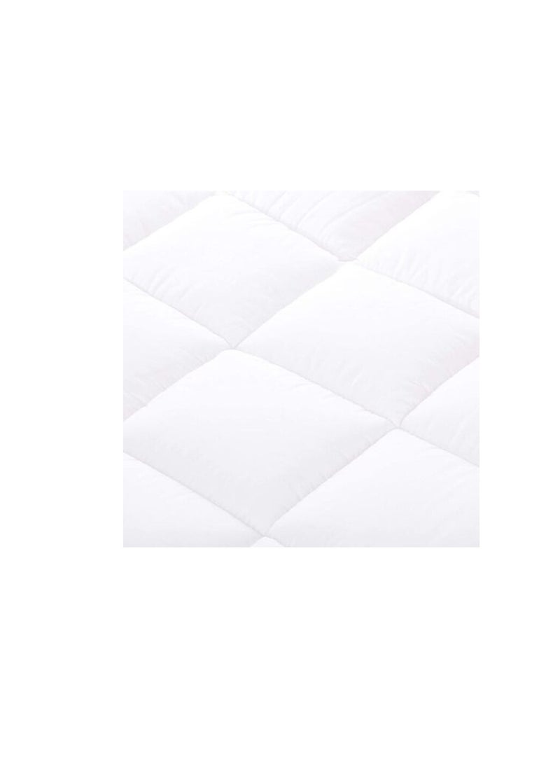 Deep Sleep Down-Alternative Mattress Topper Pad - Fiber White Soft Fluffy (Single Size - W 90 X L 200 Cm)