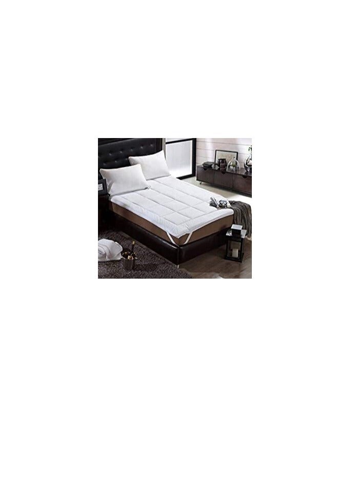 Mattress Topper Single Size Soft White Microfibre 100x200x5 cm