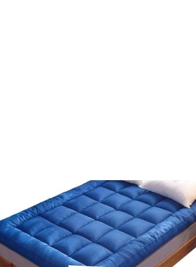 COMFY COTTON SOFT FIBER FILLED MATTRESS TOPPER BLUE 200 X 200 CM