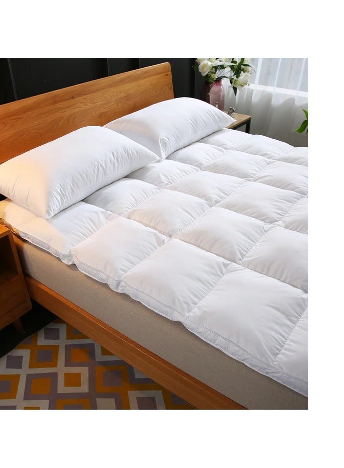 COMFY COTTON FIBER FILLED SOFT MATTRESS TOPPER 180 X 200 CM WHITE