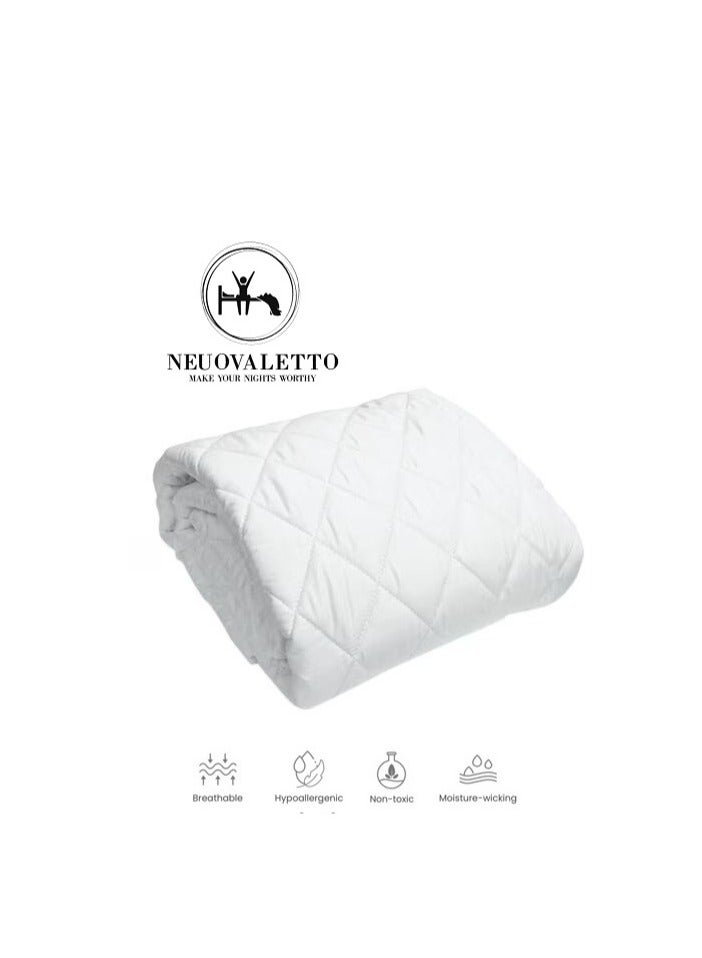 Quilted Waterproof Mattress Protector Queen Size 150x200 Mattress (protection  & Comfort 2 in 1)