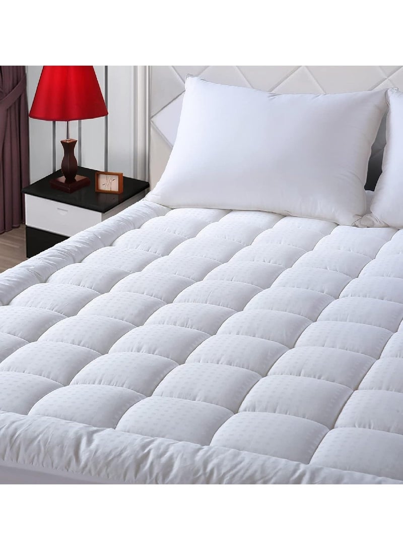 Double Bed Mattress Protector (152.40 x 203.20 CM, White)