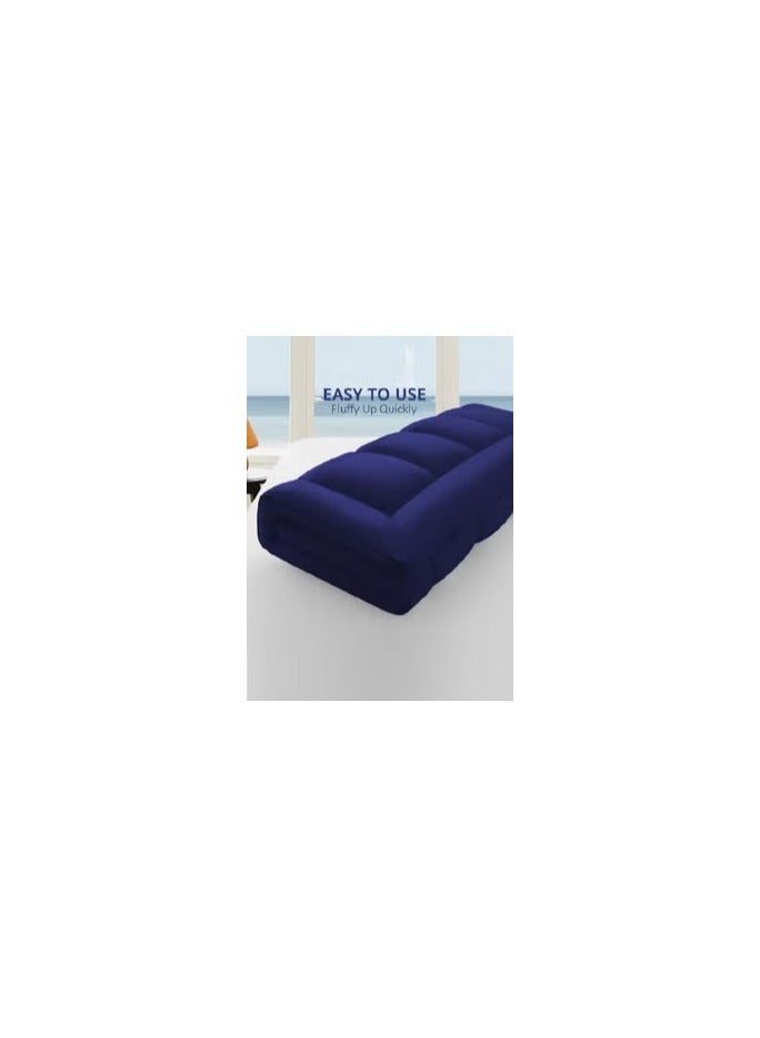 Comfy Blue Soft & Comfortable Fiber Filling Hotel Style 200 x 200 +10Cm Mattress Topper