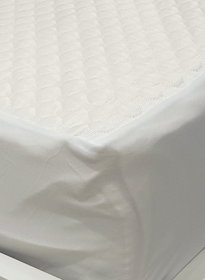 Mattress Protector Fabric White 150 x 200cm