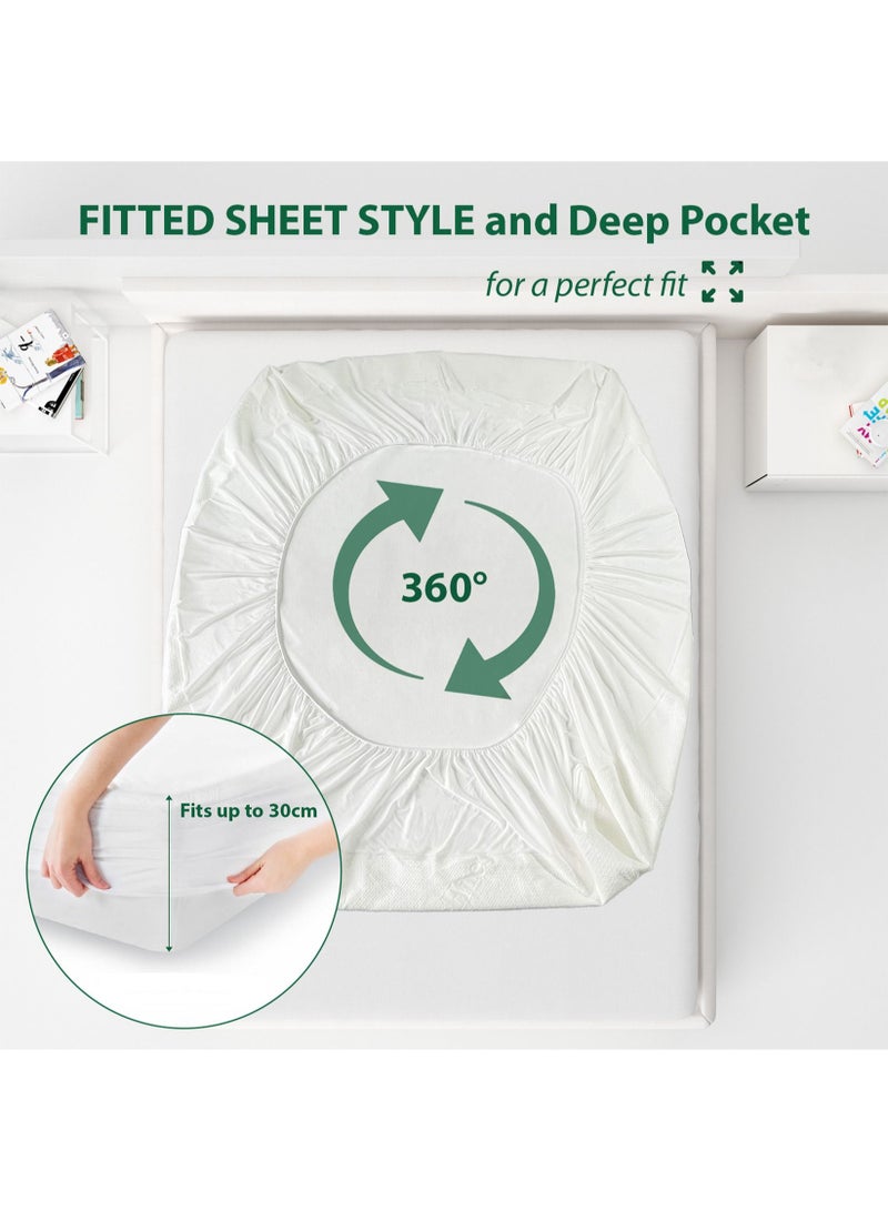 SpireHues Premium Waterproof Bamboo Mattress Protector