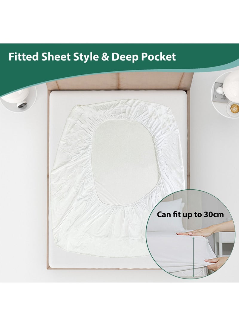 SpireHues Waterproof Bamboo Terry Mattress Protector