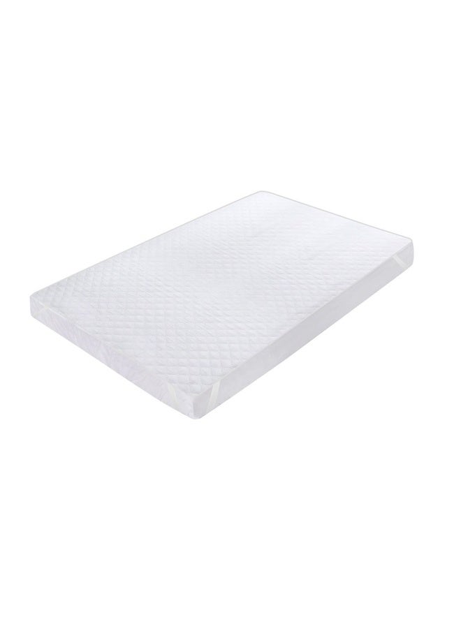 Hru Waterproof Mattress Protector, White - 200X200 Cm