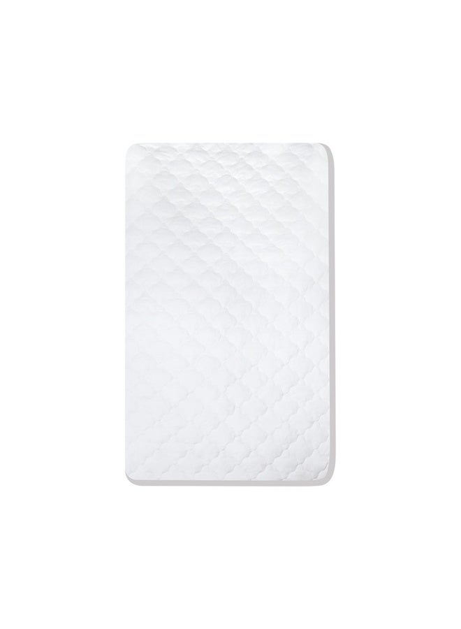 Hru Cotton Mattress Protector, White - 150X200+30 Cm