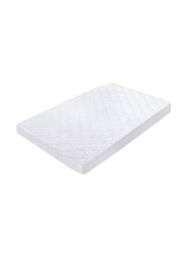 Hru Cotton Mattress Protector, White - 180X200+30 Cm