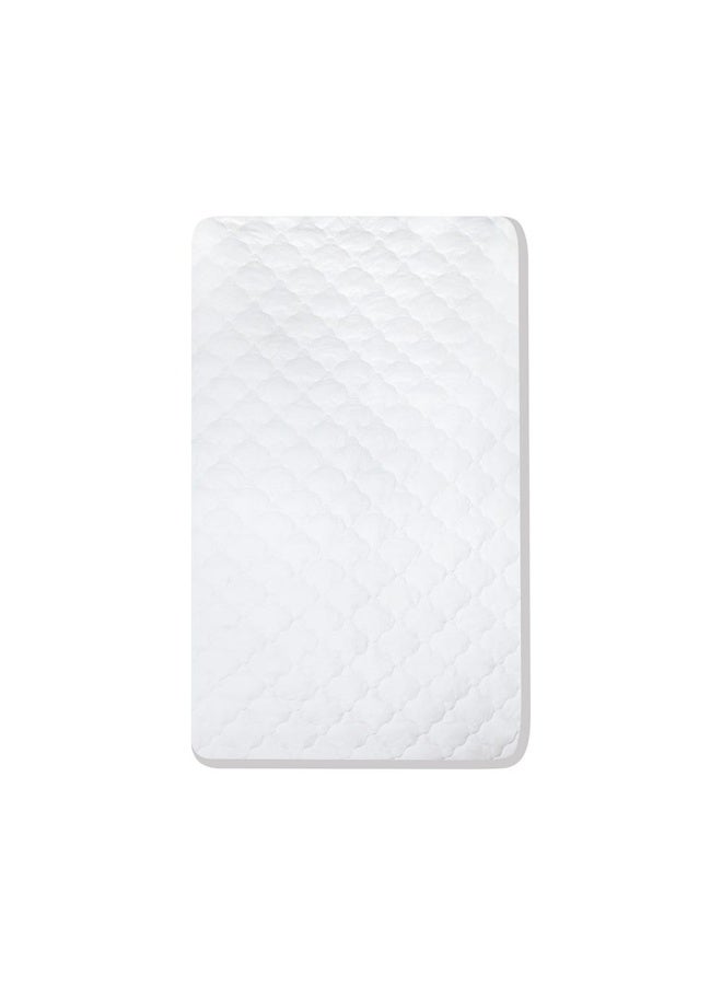 Hru Cotton Mattress Protector, White - 200X200+30 Cm