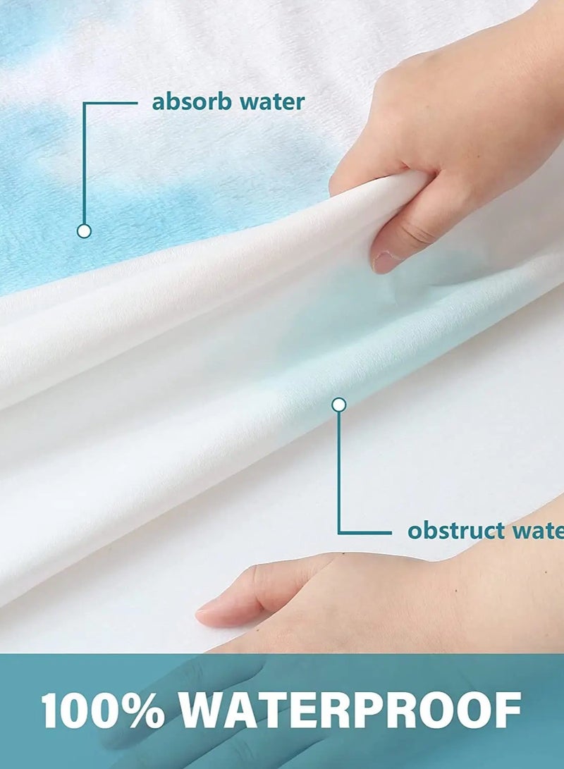 Mattress Protector Cotton Terry Towel Fabric 100%Waterproof , King/Queen/Double/Single Sizes, Color White