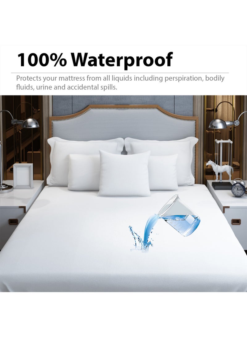 SpireHues Waterproof Bamboo Terry Mattress Protector