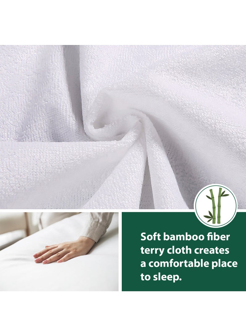 SpireHues Waterproof Bamboo Terry Mattress Protector