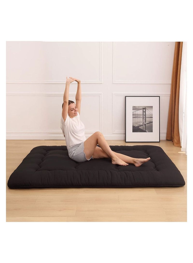 Japanese Floor Mattress Futon Mattress Thicken Tatami Mat Sleeping Pad Foldable Roll Up Mattress Dormitory Mattress Pad Kids Floor Lounger Pillow Bed