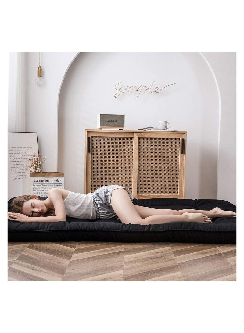 Japanese Floor Mattress Futon Mattress Thicken Tatami Mat Sleeping Pad Foldable Roll Up Mattress Dormitory Mattress Pad Kids Floor Lounger Pillow Bed