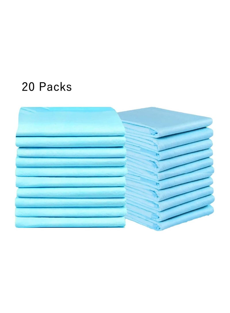 20 Pack Disposable Absorbency Underpads Waterproof Pads Incontinence Bedding Mat Mattress Sheet Protector for Beds