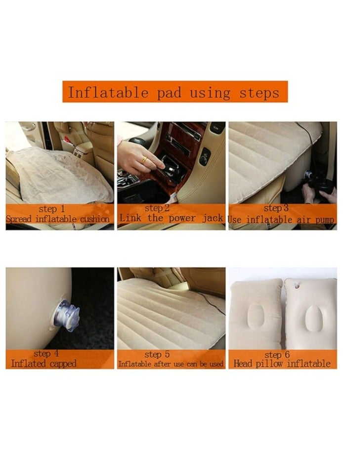 Inflatable Car Air Mattress With Pump And 2 Pillows