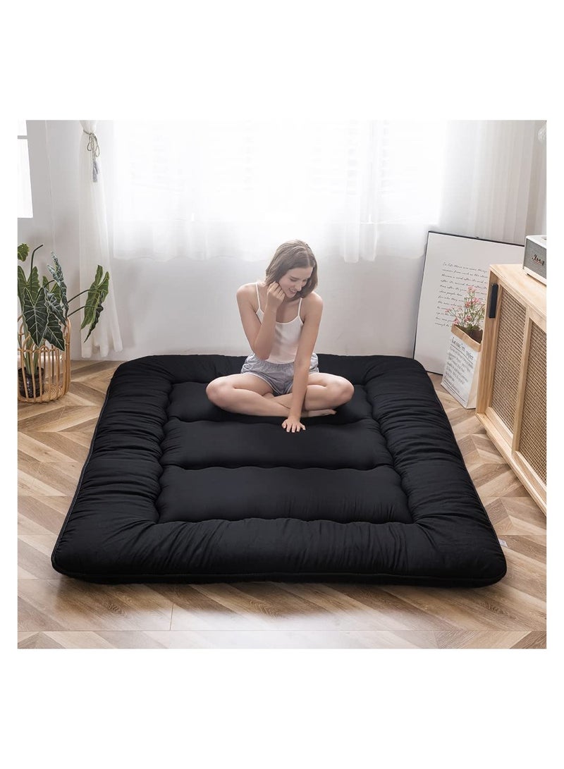 COOLBABY Japanese Floor Mattress Futon Mattress Thicken Tatami Mat Sleeping Pad Foldable Roll Up Mattress Dormitory Mattress Pad Kids Floor Lounger Pillow Bed