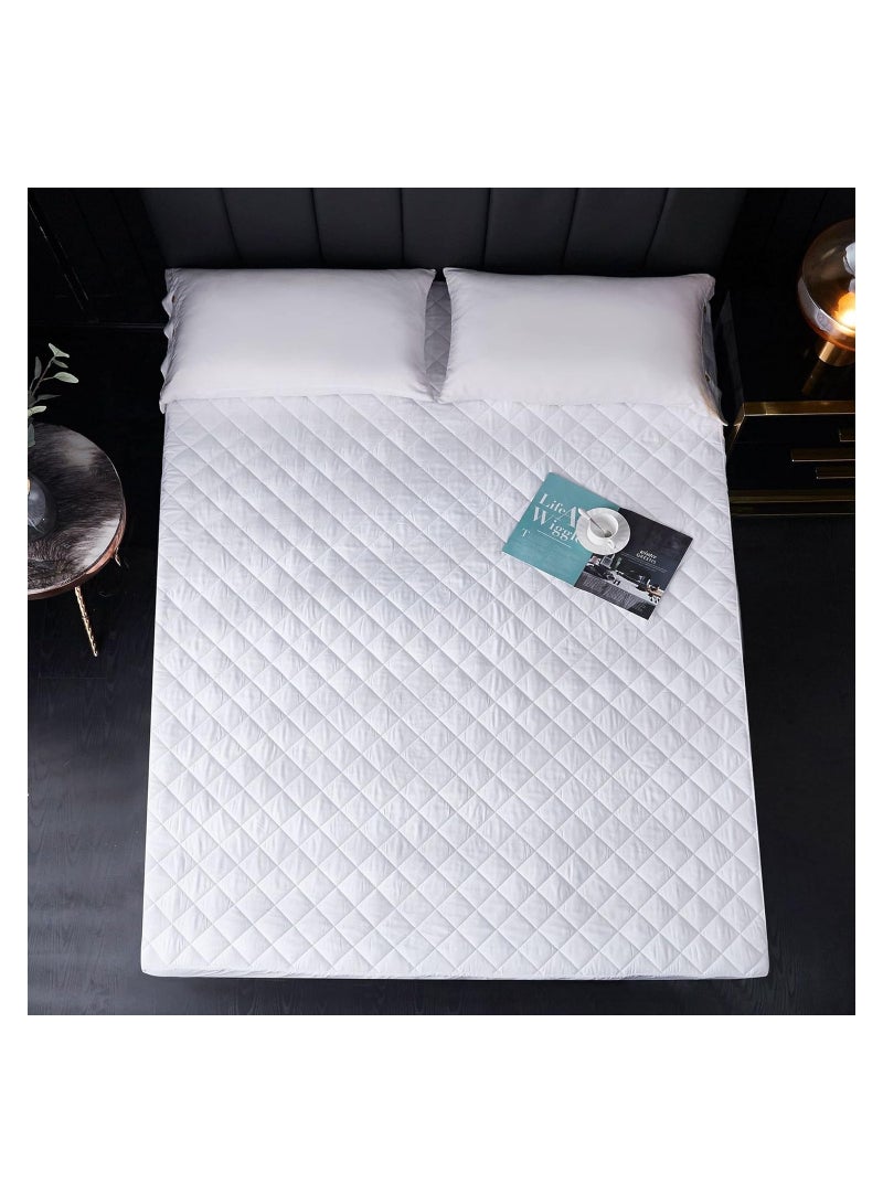 COOLBABY Mattress Protector in White   Extra-Deep Microfibre Mattress Cover