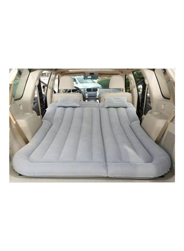 Car Air Mattress Travel Inflatable Back Seat Air Bed Cushion with Auto Pump and Two Pillows Portable Camping Vacation Rest Sleeping