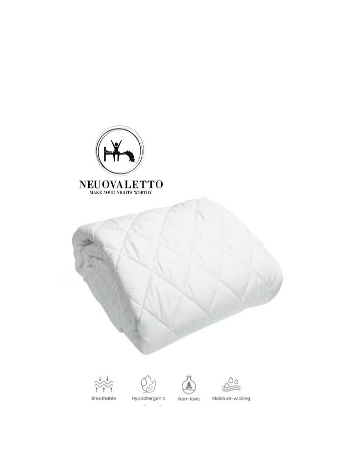 Quilted waterproof Mattress Protector King Size 180x200 Mattress (Protection & Additional Comfort 2 in 1)
