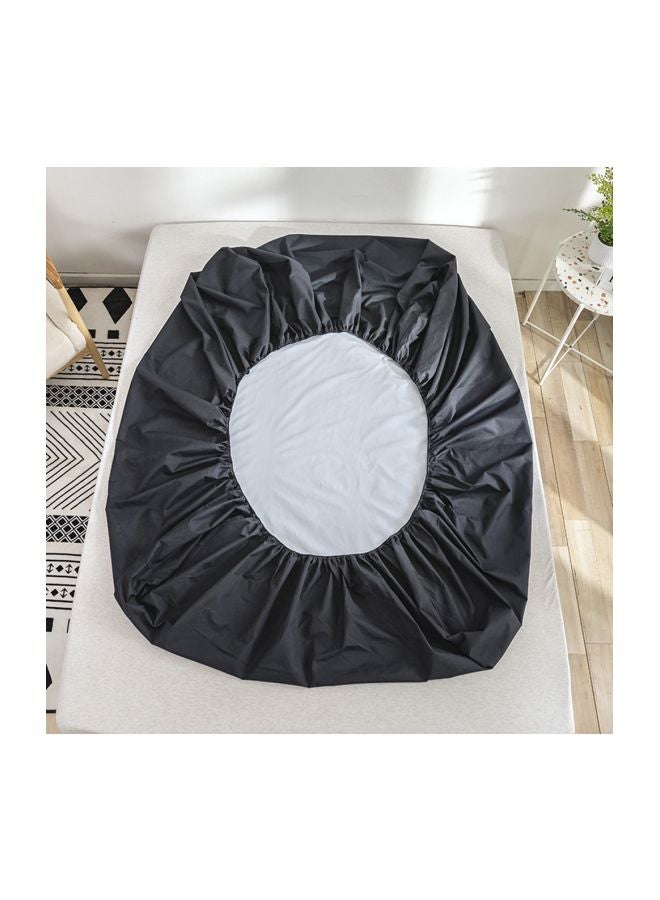 Waterproof Mattress Encasement Polyester Black 203x153x40cm