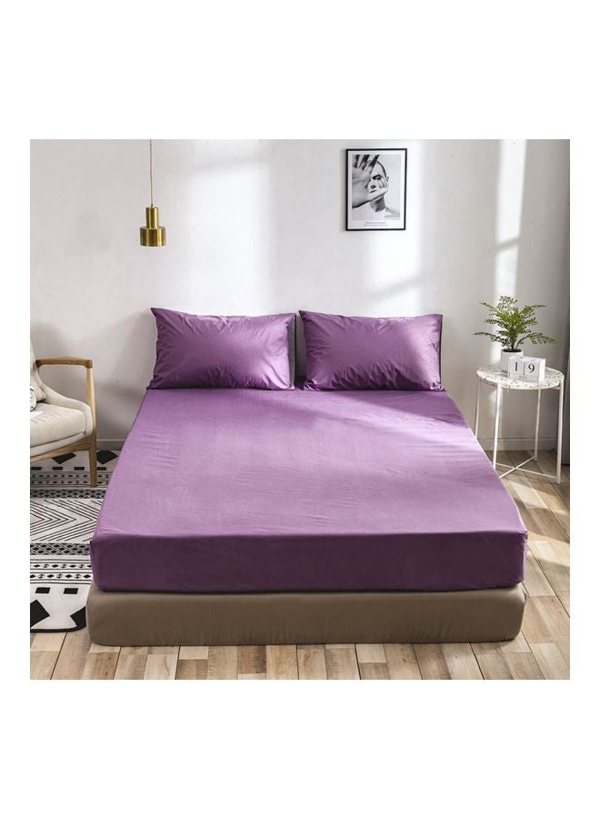 Mattress Encasement Cover Polyester Purple Queen