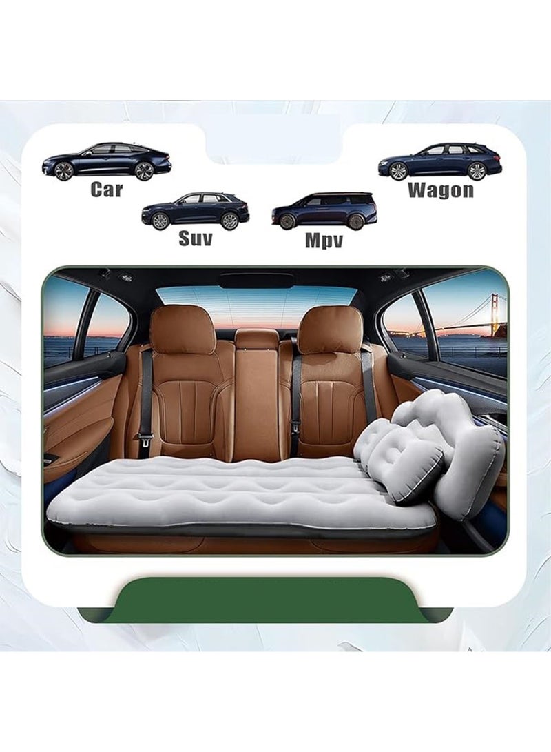 Car Bed Air Mat Inflatable Mattress Bed with Back Rear Seat Pump Portable Car Travel, Camping for Medium and Large Car Universal SUV