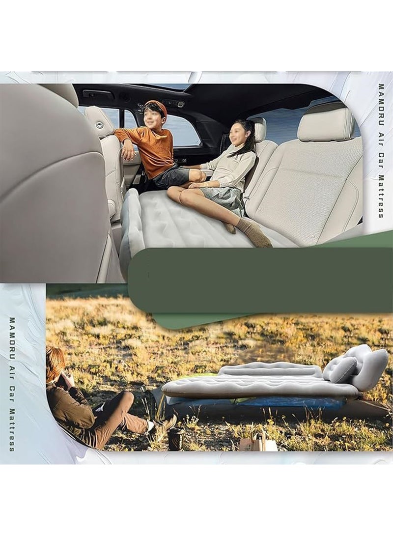 Car Bed Air Mat Inflatable Mattress Bed with Back Rear Seat Pump Portable Car Travel, Camping for Medium and Large Car Universal SUV