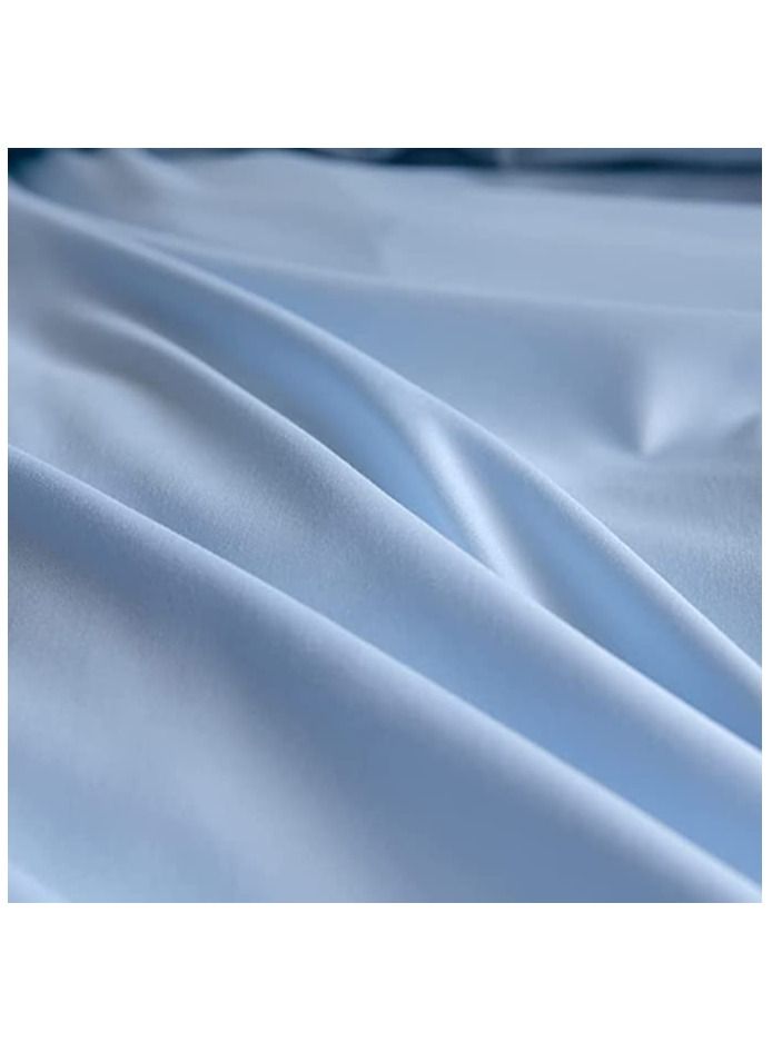 Lightblue Yellow Bedding King Flat Sheet Bed Sheet King Set Super Soft Cotton Breathable Cozy Non Pilling Sheets Shrinkage and Fade Resistant Easy Care