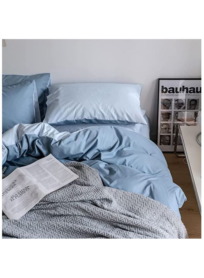 King Size Bedding Flat Sheet 6 Pcs Bed Sheet King Set Super Soft Cotton Breathable Cozy Non Pilling Sheets Shrinkage And Fade Resistant Easy Care