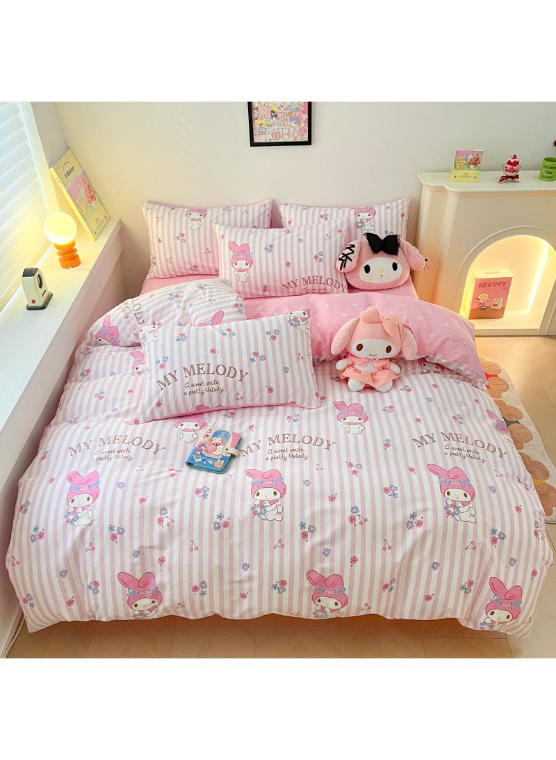 4-Piece Melody Cotton Comfortable Set Bed Sheet Set Children'S Day Gift Birthday Gift 200X230cm