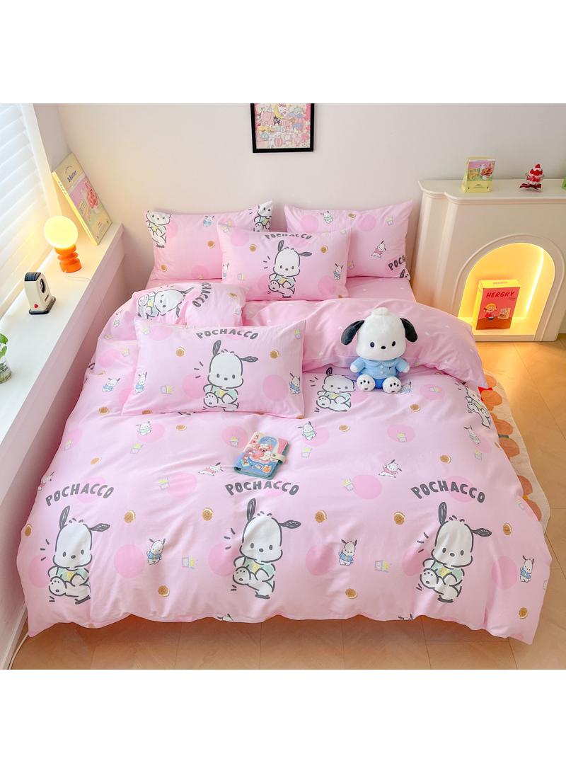 4-Piece Pochacco Cotton Comfortable Set Bed Sheet Set Children'S Day Gift Birthday Gift 200X230cm