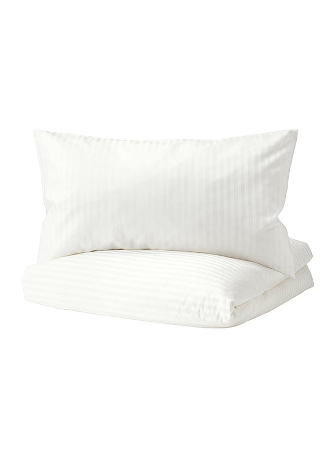 3-Piece Pillowcase With Quilt Cover Set fabric White