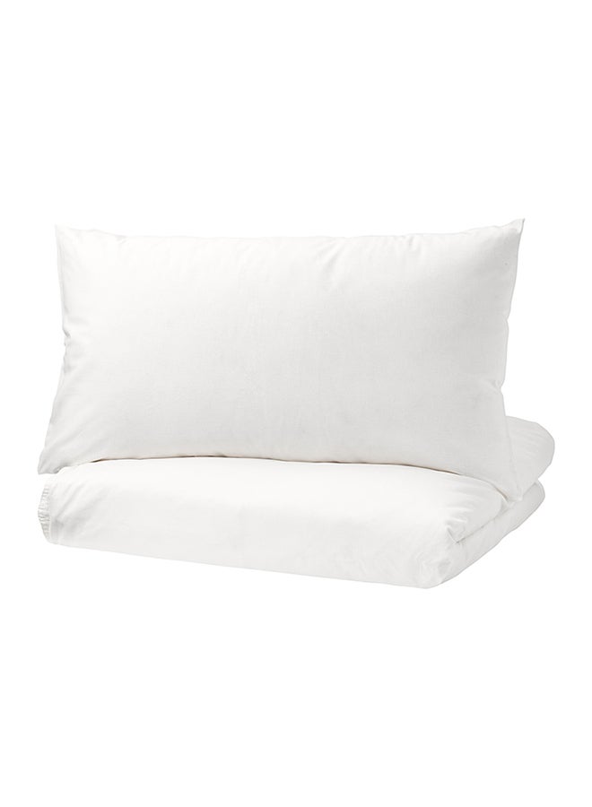 3-Piece Pillowcase With Quilt Cover Set fabric White