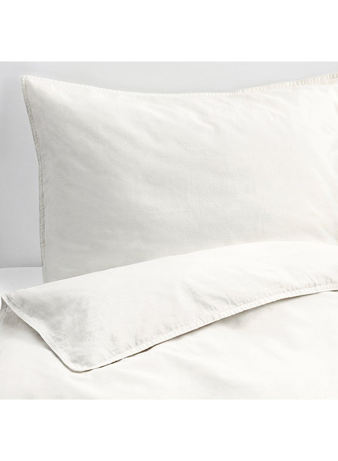 3-Piece Pillowcase With Quilt Cover Set fabric White