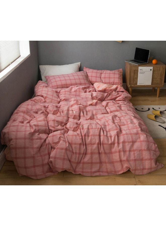 4-Piece Cotton Bedding Set Cotton Pink