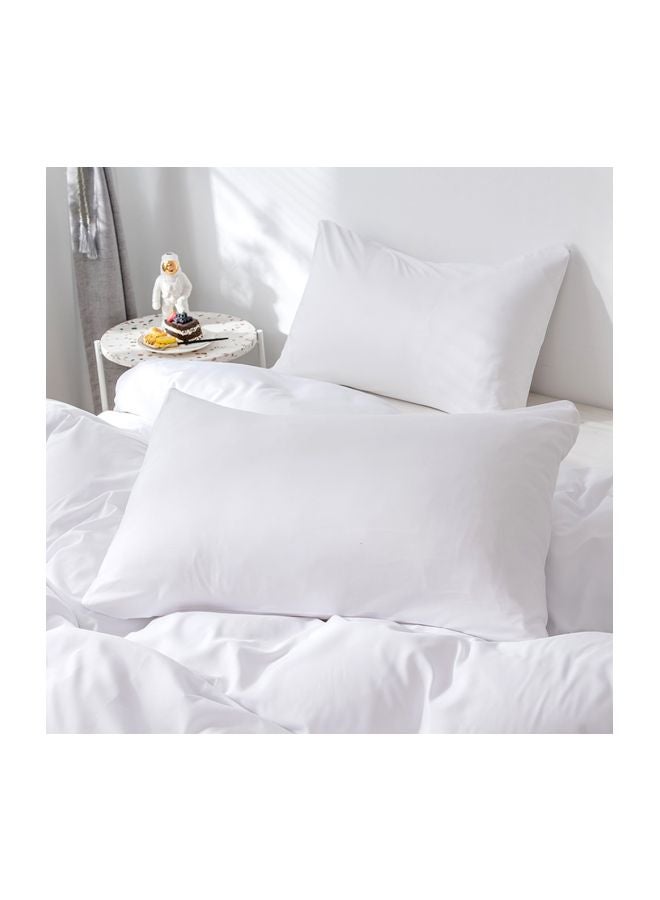 3-Piece Polyester Quilt Cover Set Polyester White