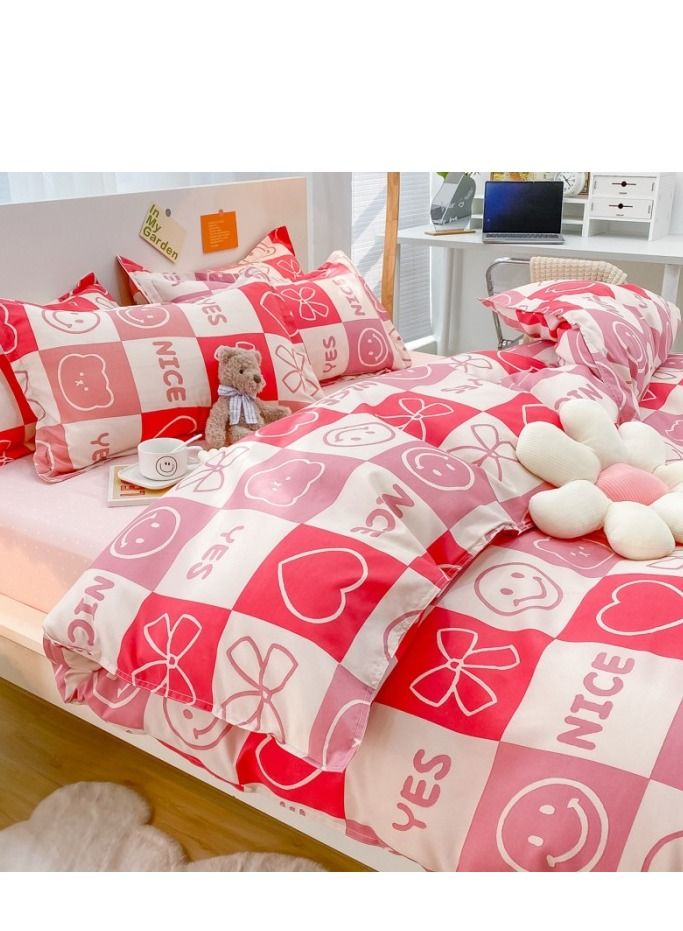 3-Piece Pink Smiley Bedding Set