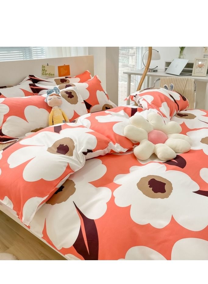 3-Piece Modern Minimalist Botanical Floral Pattern Bedding Set