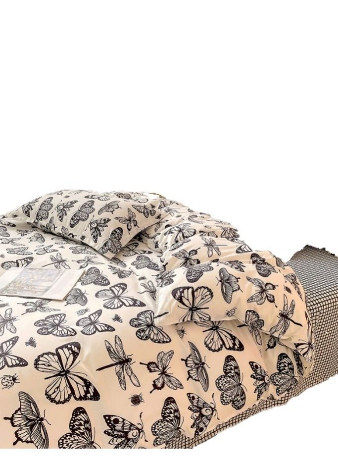3-Piece Modern Minimalist Butterfly Pattern Bedding Set