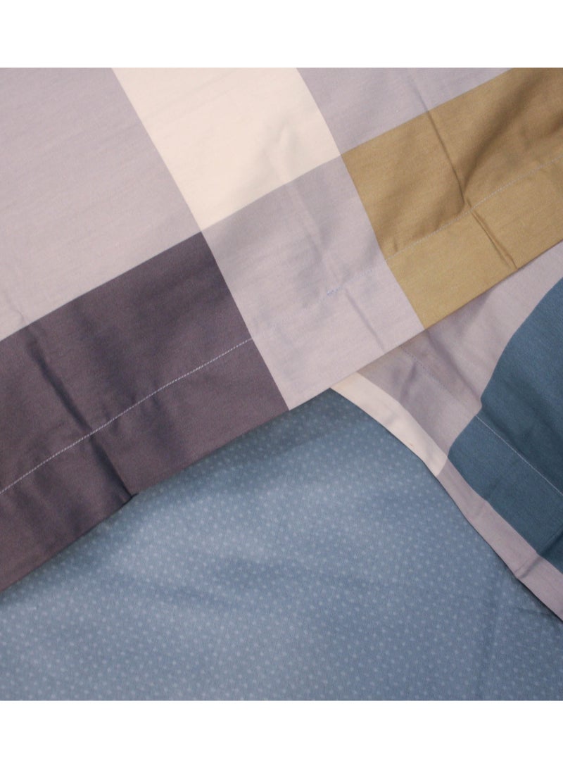 Refined Sulfur Cotton Quge Blue 200 * 230cm Bed Set of Four Pieces