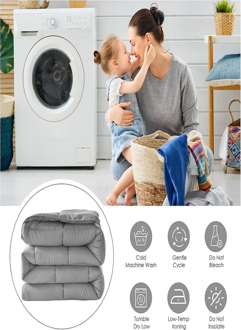 Duvet Insert Quilted Plain Cotton 160 x 220cm