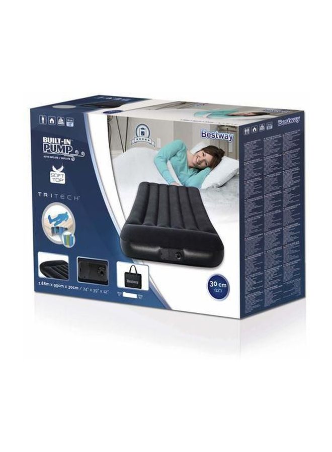 Flocked Aerolax Airbed With AC Pump Black