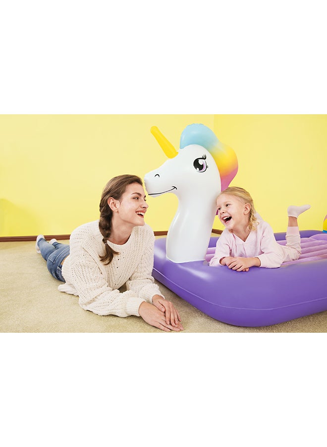 Dreamchaser Airbed - Unicorn Combination White/Purple 1.96mx1.04mx84cm