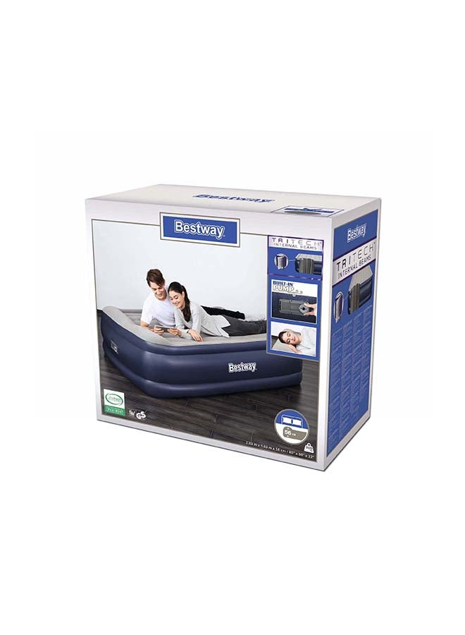Tritech Premium Airbed Queen Built-In AC Pump 203X152X56Cm Polystyrene Multicolour