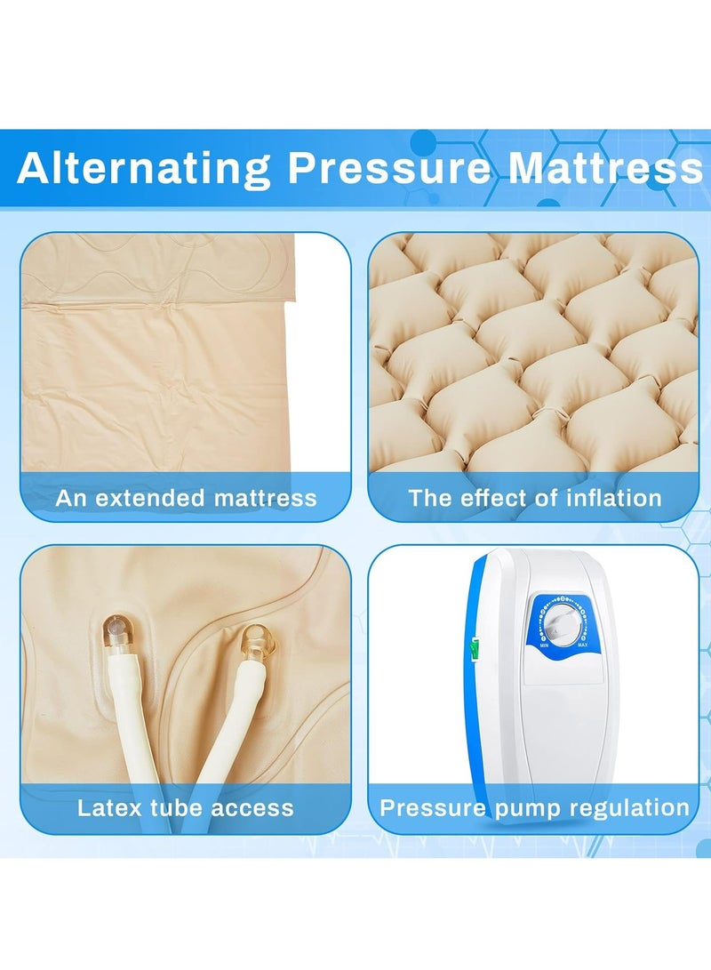 Silent Alternating Air Pressure Mattress With Mattress Cover And Pump Inflatable Silent Mattress To Prevent Bedsores And Sore Treatment For Bedridden Patients