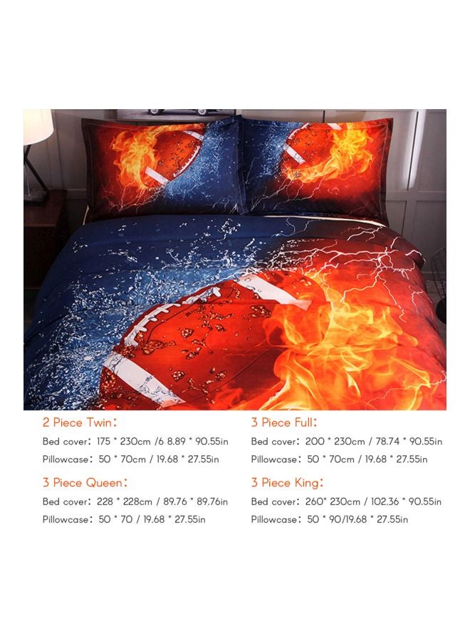 2-Piece Baseball Printed Daybed Set polyester Red/Blue/Orange