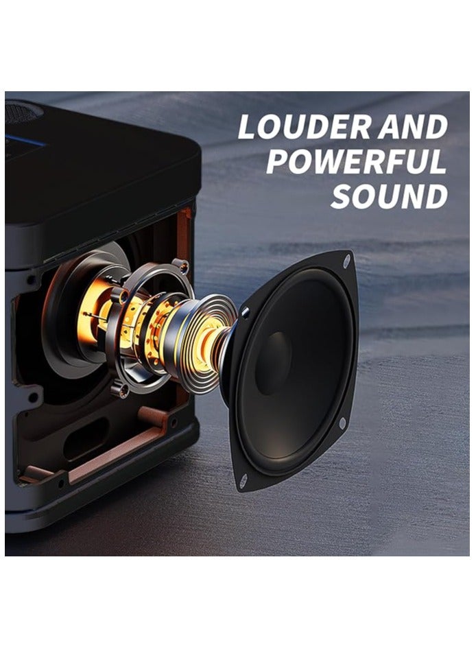 Dual Microphones, Bluetooth PA Speaker for All-Ages Indoor and Outdoor Parties Family Entertainment at Its Best